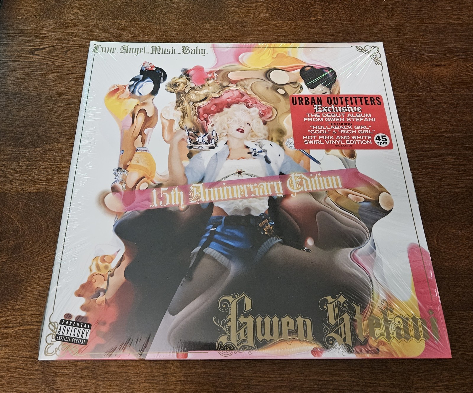 Gwen Stefani Love Angel Music Baby Pink/White Swirl Colored 2LP Vinyl NEW UO