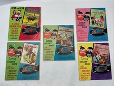 Vintage Little Golden Book & Record 45 RPM Lot of 5 Read Along Sets R02 picture