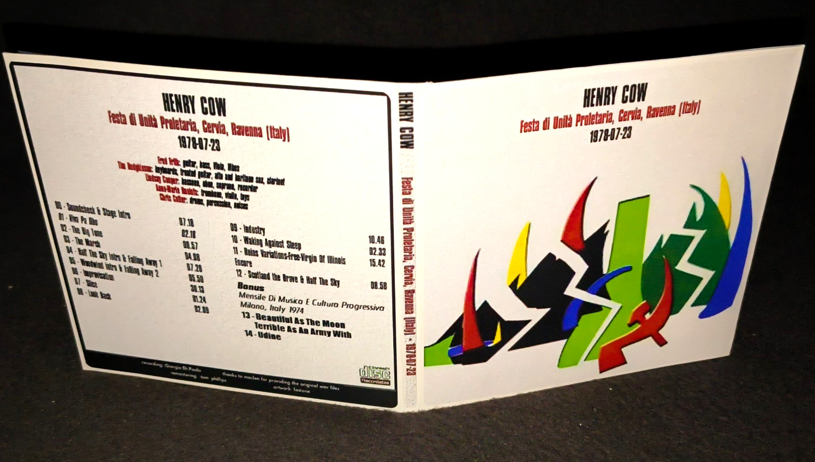 Henry Cow Italy 1978 Gate Fold 2CD Package NEW