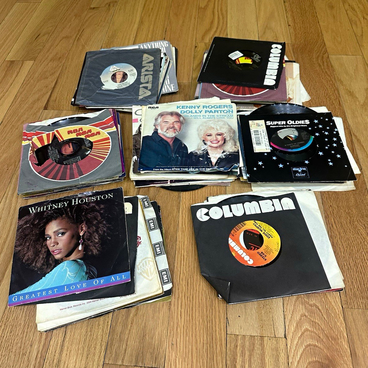 Vintage 7” Vinyl Records Lot – 120 Records