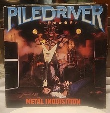 Piledriver Metal Inquisition 1985 GOLD STAMP PROMO Vinyl  Metal Rock FW 39904 picture