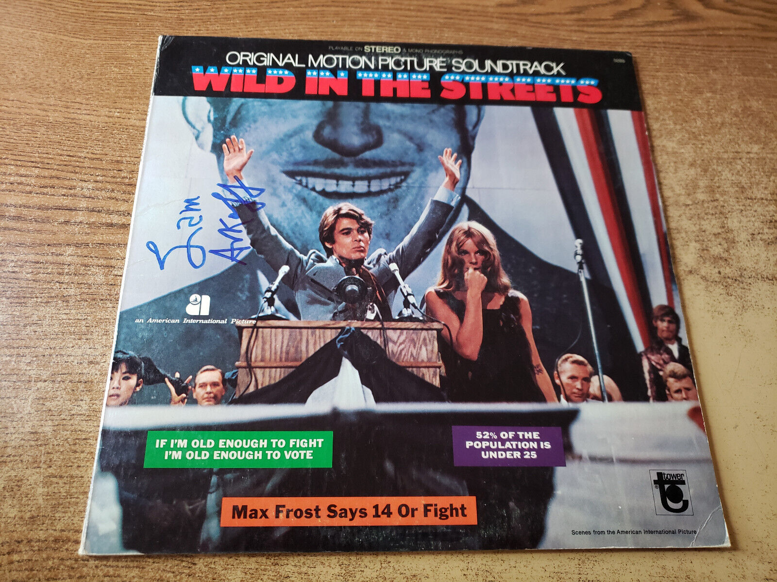 VALID SIGNED SAMUEL ARKOFF 1960s VG++ Wild In The Streets SOUNDTRACK 5099 LP33