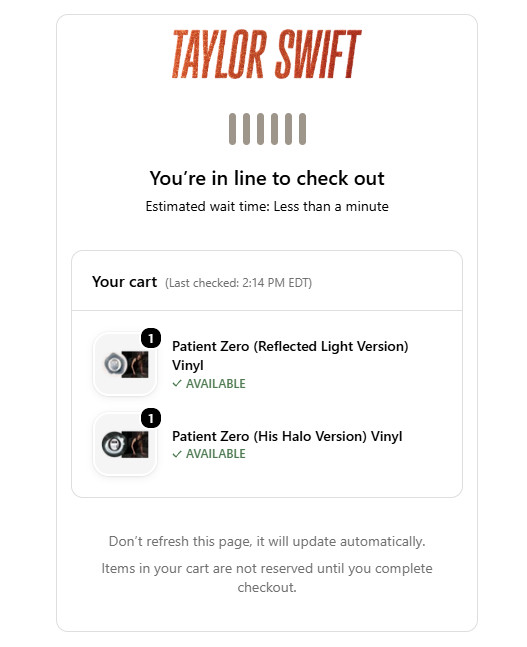 Taylor Swift Patient Zero Vinyl FULL BUNDLE SET Light & Halo Version - Presale
