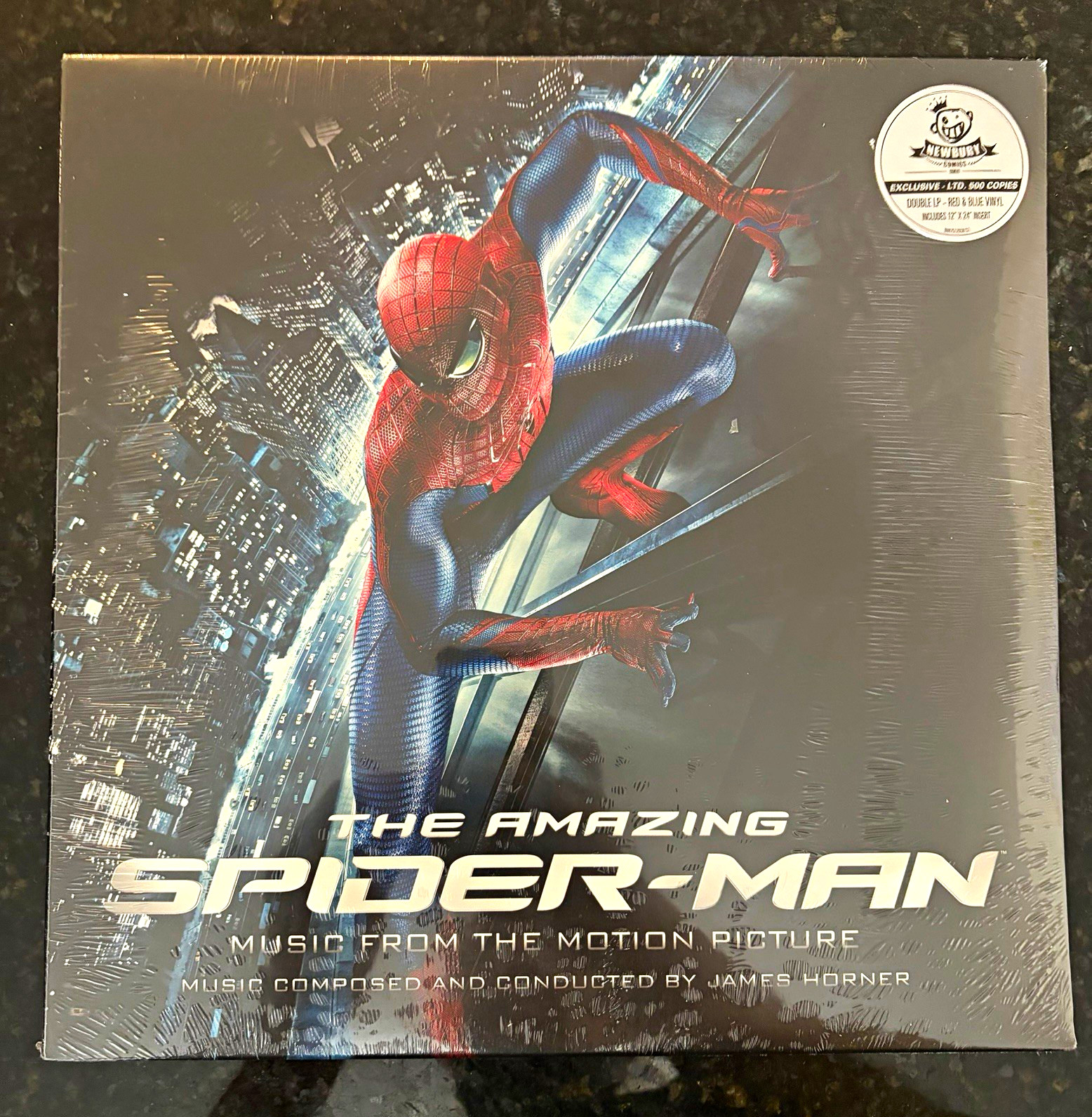 The Amazing Spider-Man Soundtrack Vinyl 2LP Newbury Comics /500 Red Blue SEALED