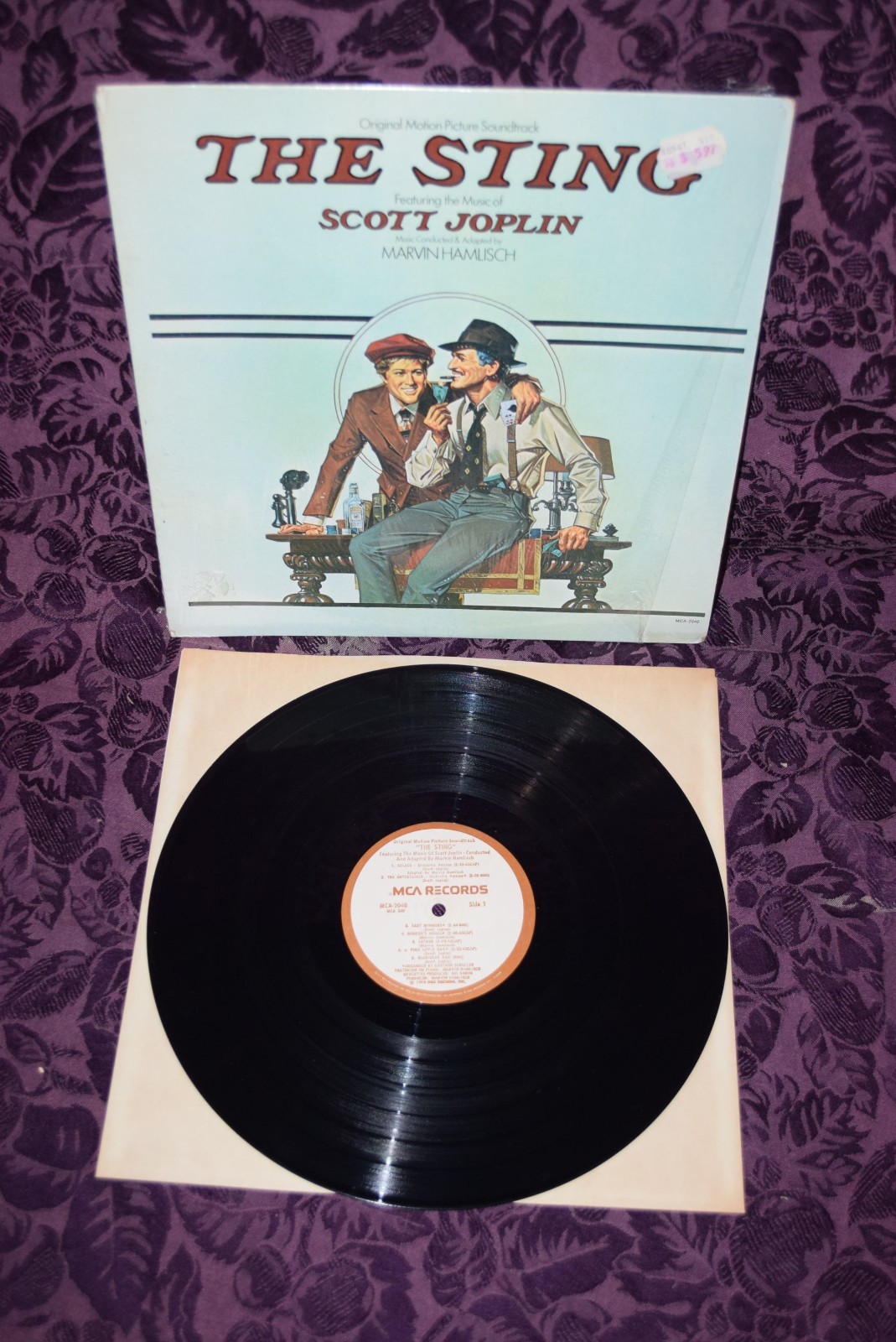 The Sting Soundtrack LP Shrink MCA-2040 380  Scott Joplin Marvin Hamlisch EX/EX