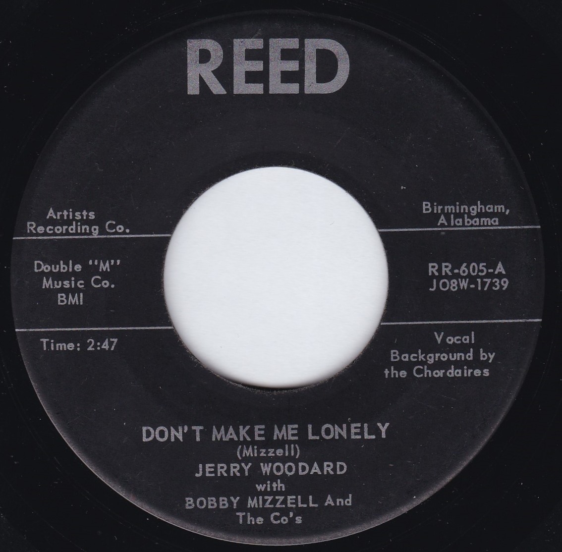 Rockabilly 45 Bobby Mizzell Don\'t Make Me Lonely / Atomic Fallout Vinyl Record