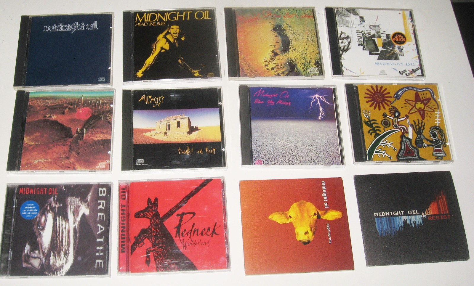 Midnight Oil Music Lot of 12 CDs Very Good- to Very Good+ No Stickers No Promos