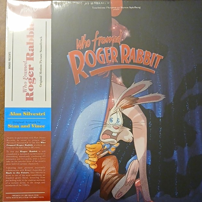 Who Framed Roger Rabbit MONDO 180 Gram PINK WITH WHITE SPLATTETED VINYL LP NEW
