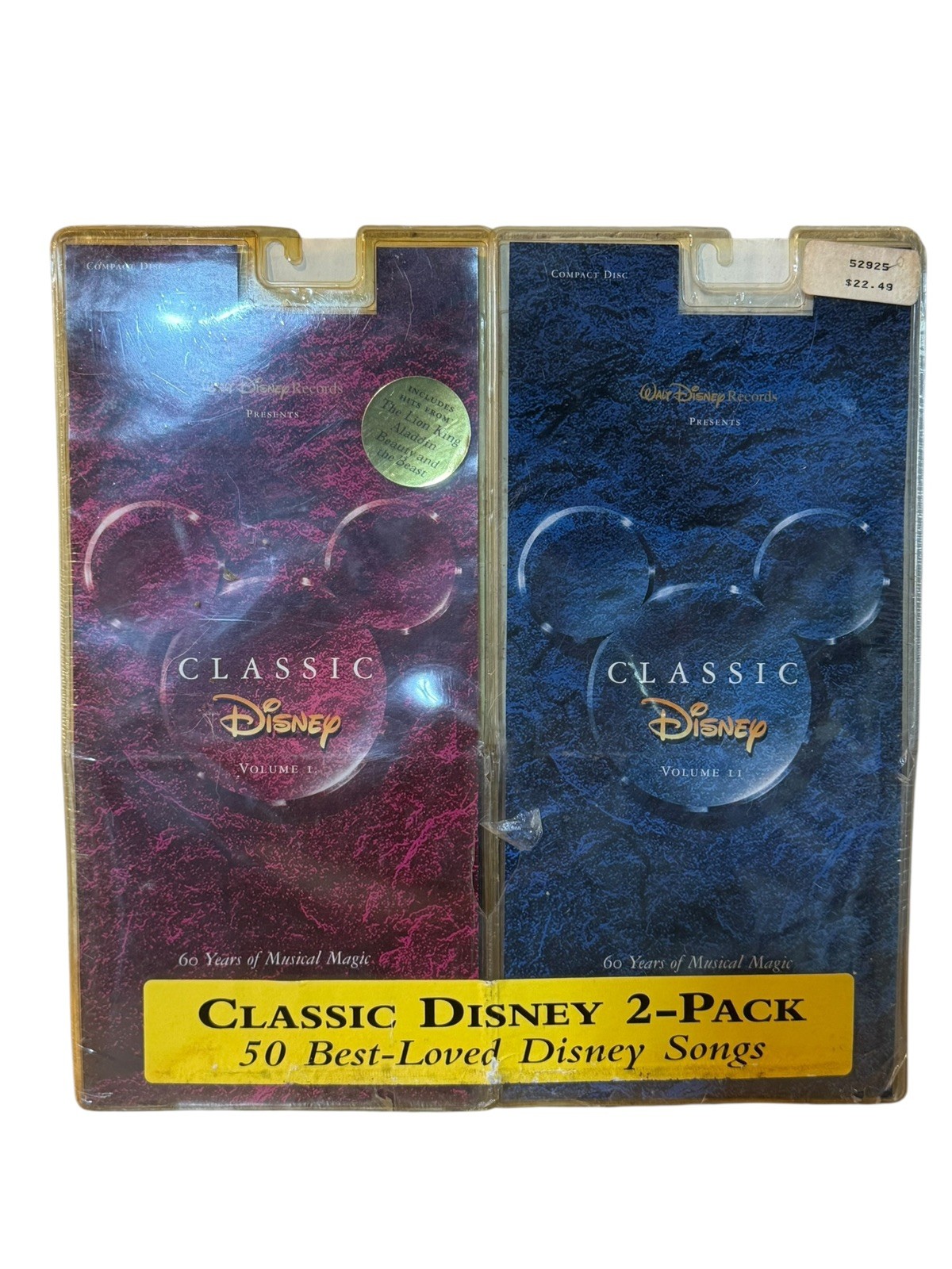 Walt Disney Records Classic 2 Pack CD Volume 1 And 2 Factory Sealed 