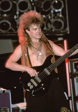 Bass guitarist Tony Franklin at a live concert with Blue Murder Pr- Old Photo picture
