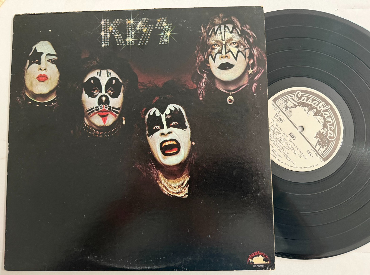 Kiss Self-Titled LP ~ Casablanca NB 9001 ~ RARE White Label PROMO NM/VG++ Beauty