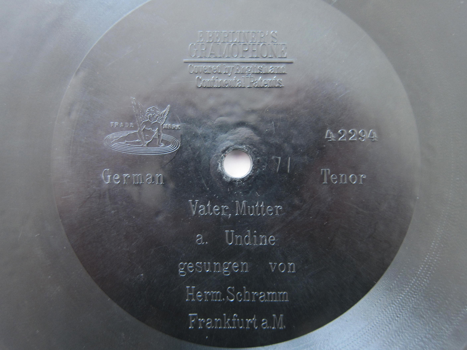 78rpm E. BERLINER GRAMOPHONE 7