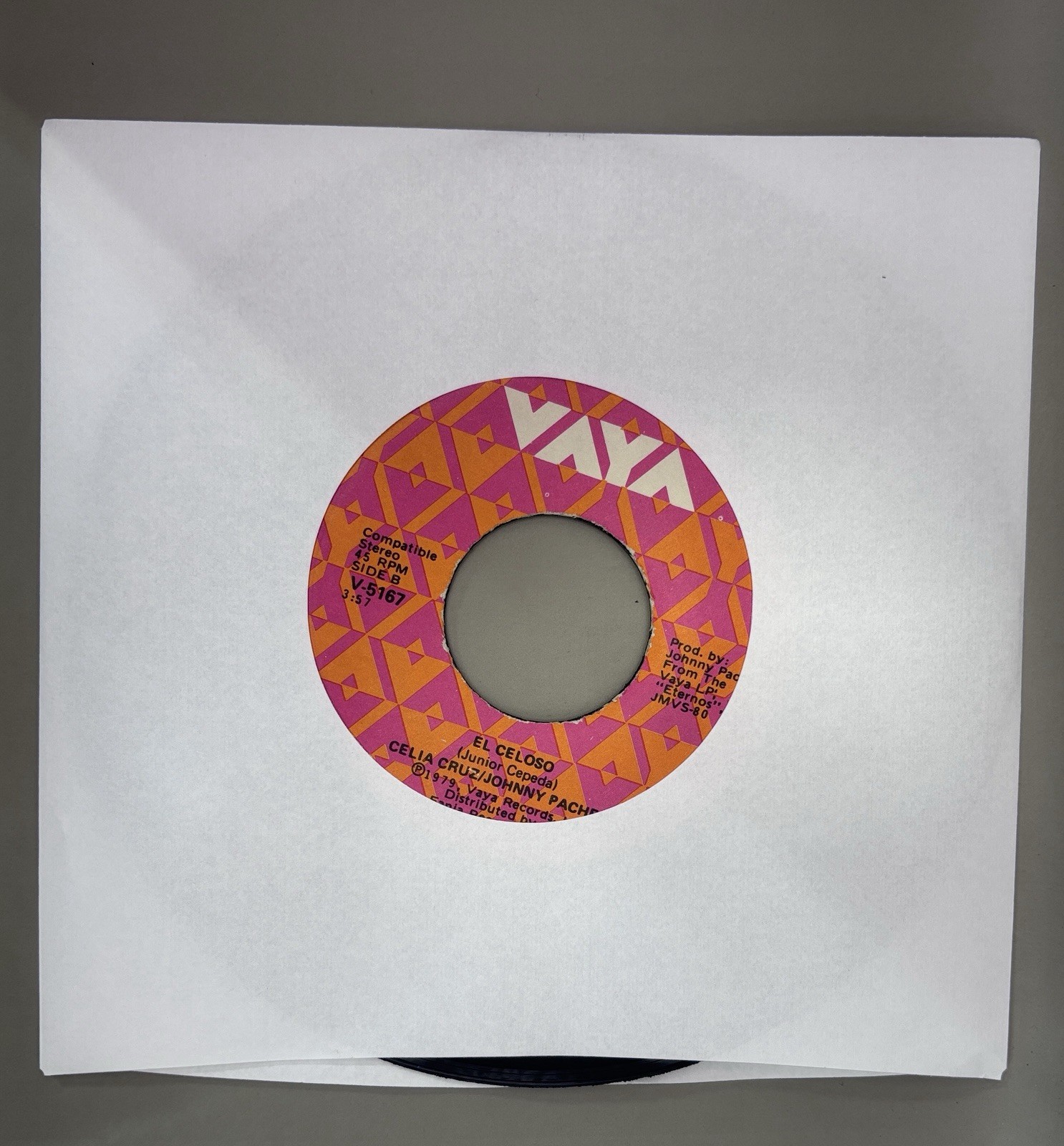 Celia Cruz Y Johnny Pacheco- El Celoso/El Bajio 45RPM Vinyl