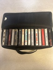Lot of 15 Vintage Cassette Tapes Country Rock Pop 80s 90s with Carrying Case picture