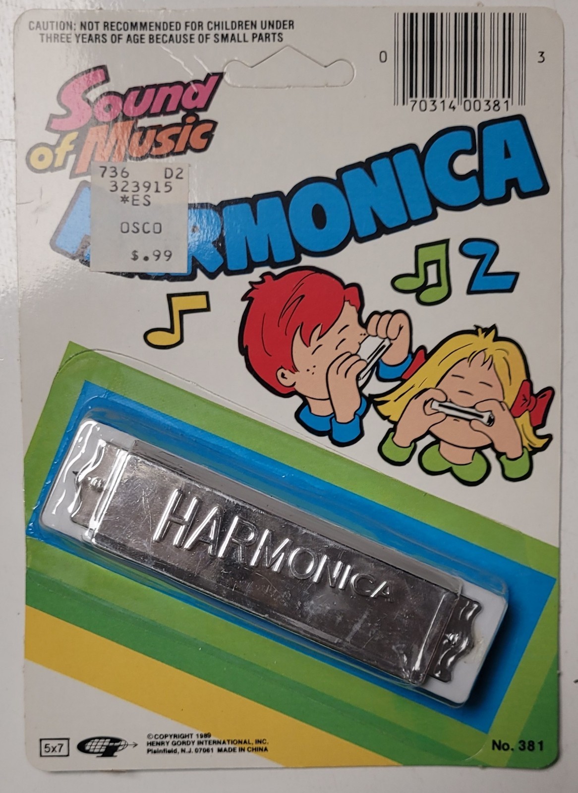 NEW Vintage 1989 Sound Of Music Musical Instruments Harmonica Gordy Int’l #381
