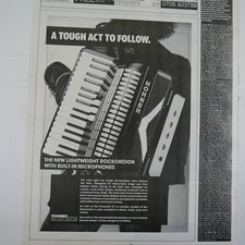 vintage 22x30cm magazine advert cutting HOHNER ROCKORDION , 1989 picture