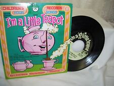 Vintage Peter Pan Record I'm A Little Teapot in Sleeve 45 RPM Made in USA picture