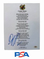 Dallas Green Signed 8.5x11 City and Colour Comin’ Home Lyrics Sheet PSA COA picture