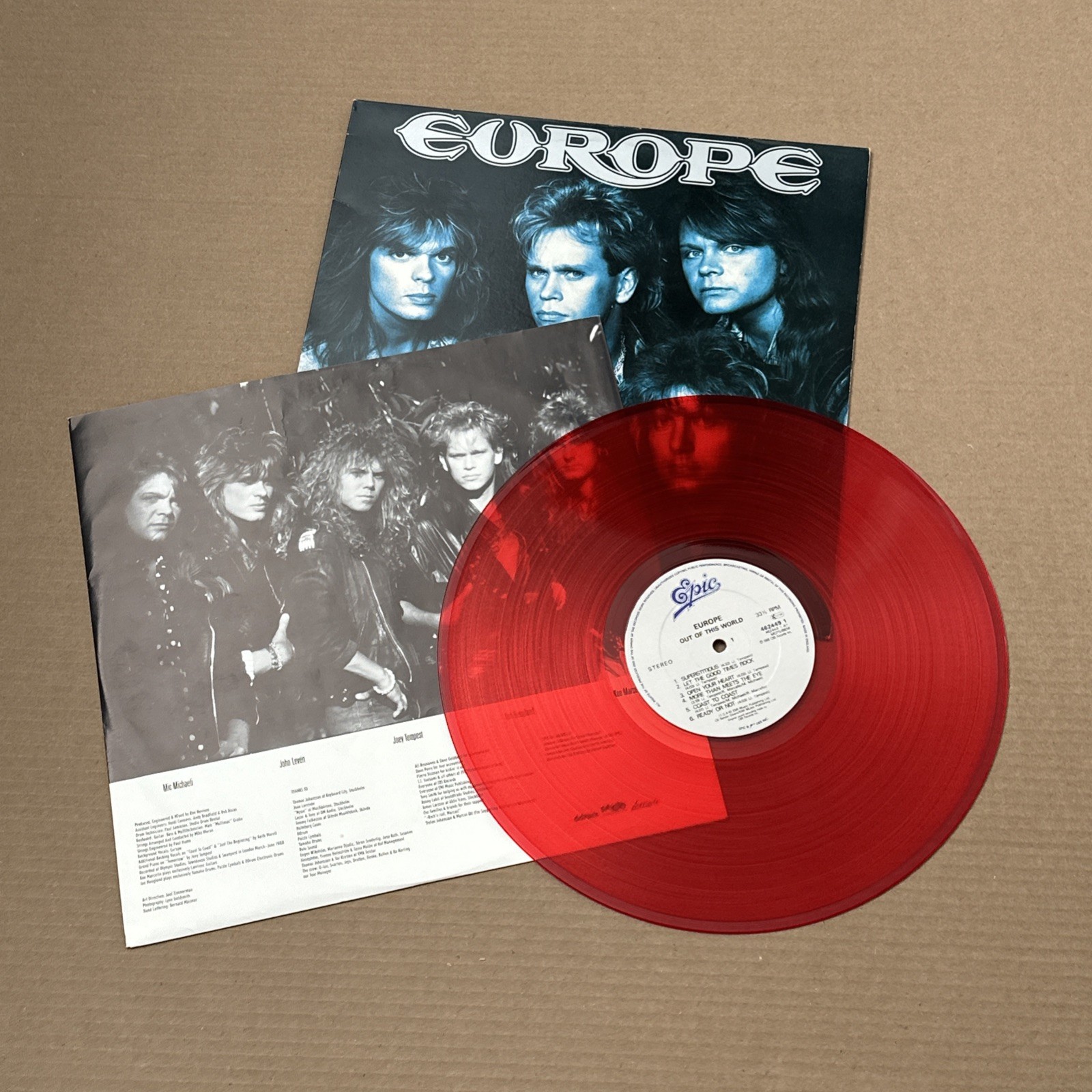 Europe - Out Of This World [Ltd Edition REDTransparent Vinyl LP] (1988) EX/VG+