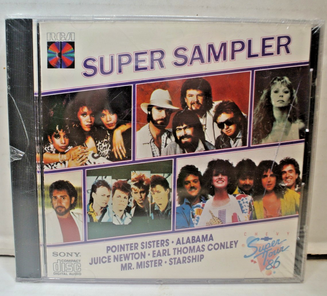 RCA SUPER SAMPLER CD 1986 - BRAND NEW - POINTER SISTERS, ALABAMA, JUICE NEWTON..