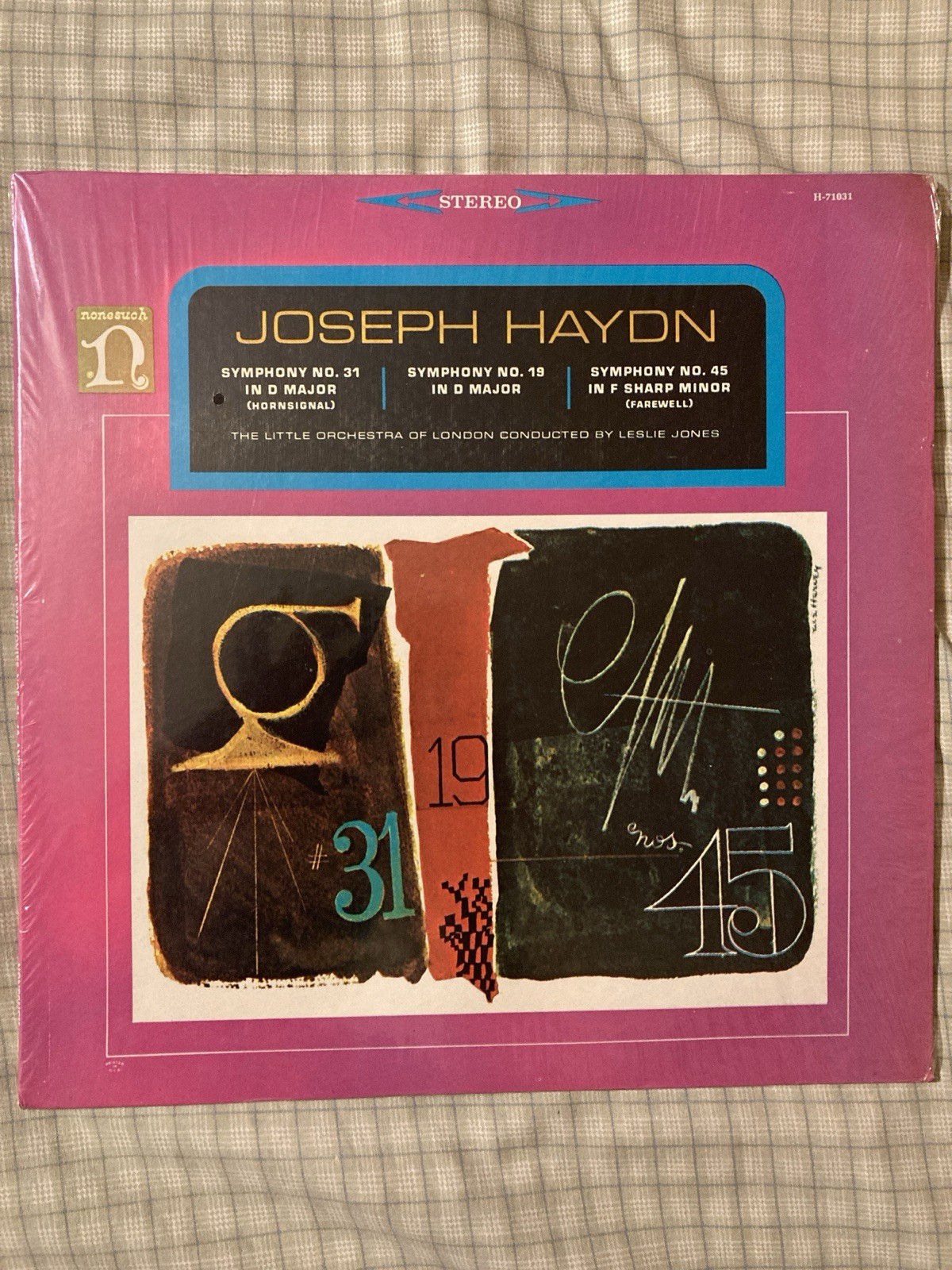 Nonesuch Joseph Haydn Symphonies 31/19/45 Little Orchestra London Stereo LP