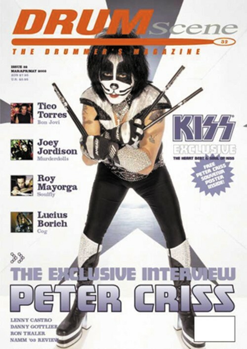 KISS MAGAZINE - DRUM SCENE - PETER ON COVER +11 pages 21x30cm - AU 2003 -M627725