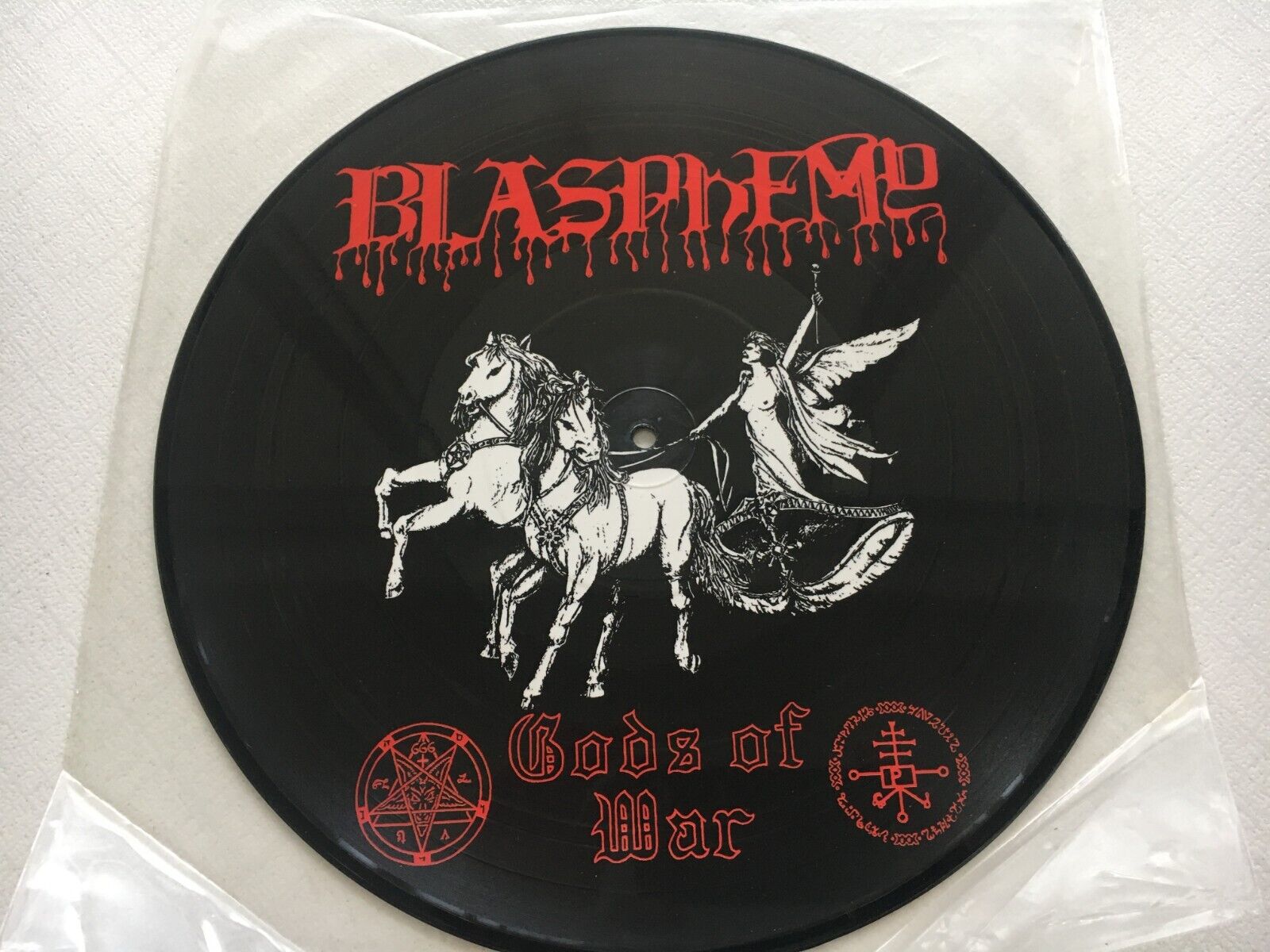 BLASPHEMY - Gods of war  LP  Picture Disc Unofficial Vinyl Record  Beherit