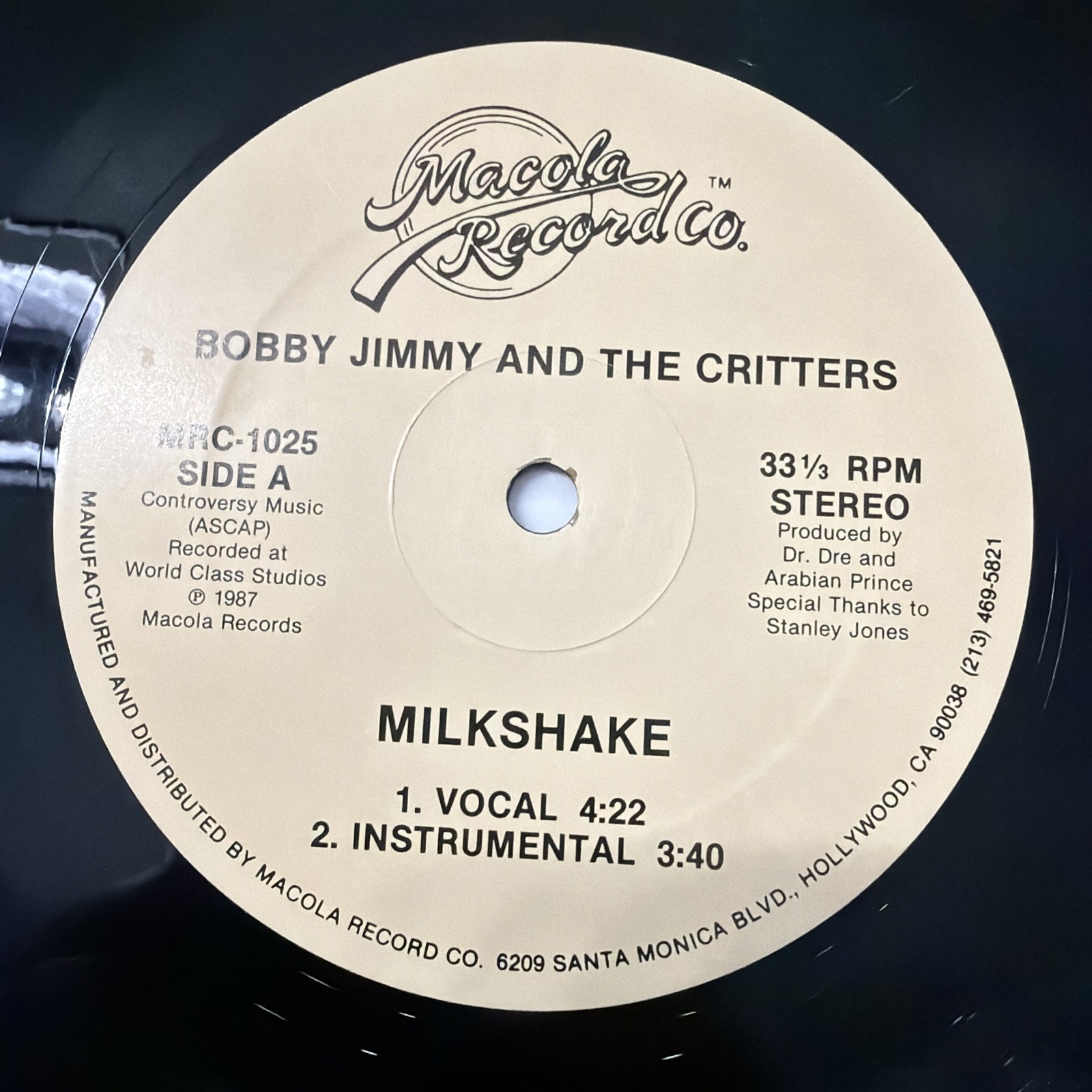 Bobby Jimmy and The Critters: Milkshake / Overlapping Waist - Ultrasonic Cleaned