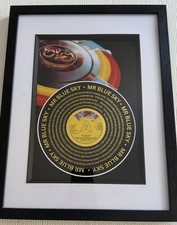 Framed Gold Foiled Wall Art Print Record Lyrics - ELO Mr Blue Sky picture