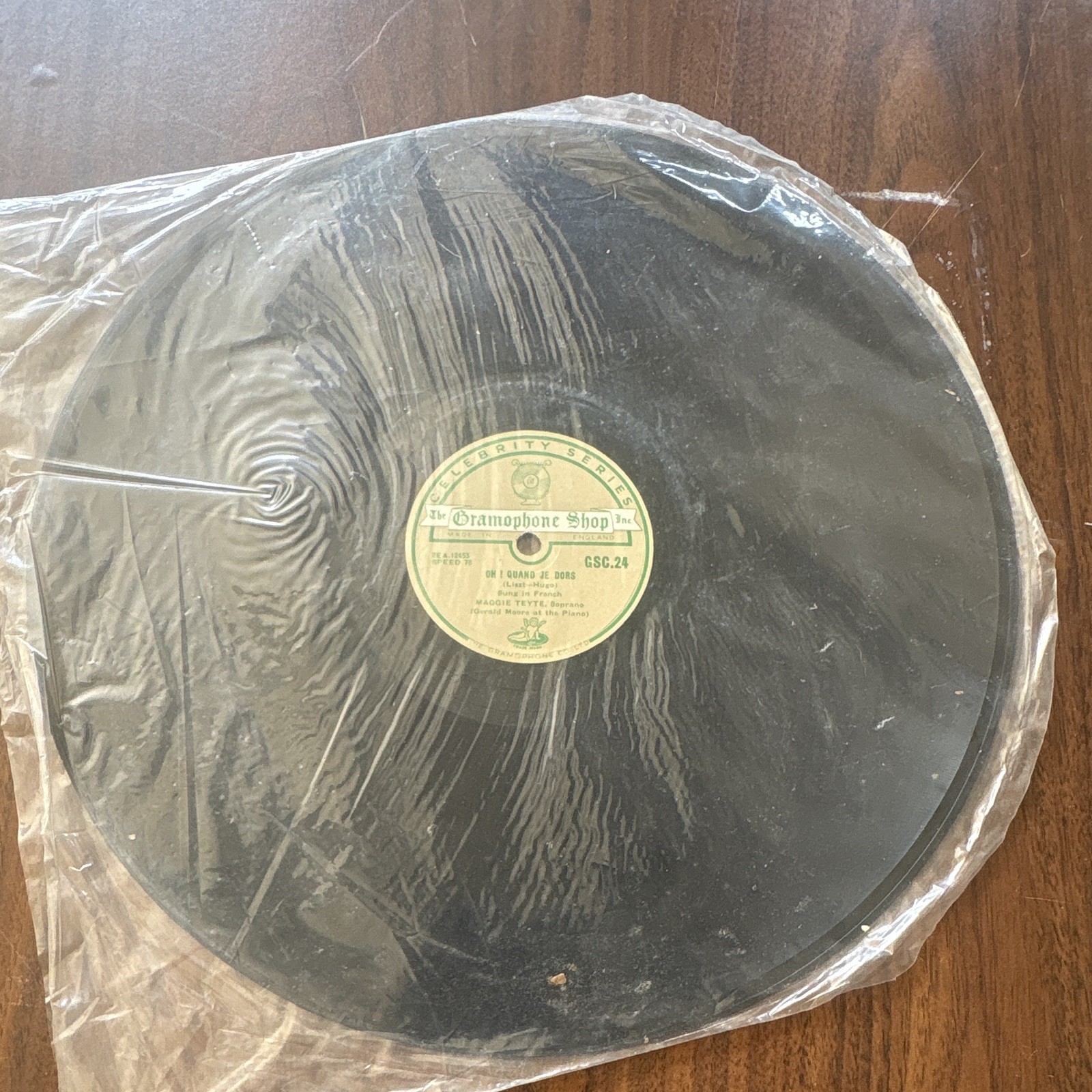 Gramophone Shop Celebrity 78 RPM GSC.24 Maggie Teyte Oh Quand Je Dors