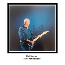 David Gilmour Hand Signed 12x12 Photo Pink Floyd Autograph COA & PSA Approved picture