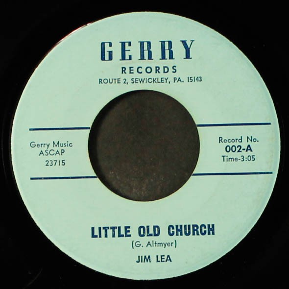 JIM LEA: little old church / hang up blues GERRY 7\