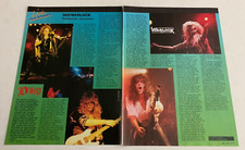 DIO & WARLOCK Live On Stage Metal Hammer Magazine 1980's 2 Page Article picture
