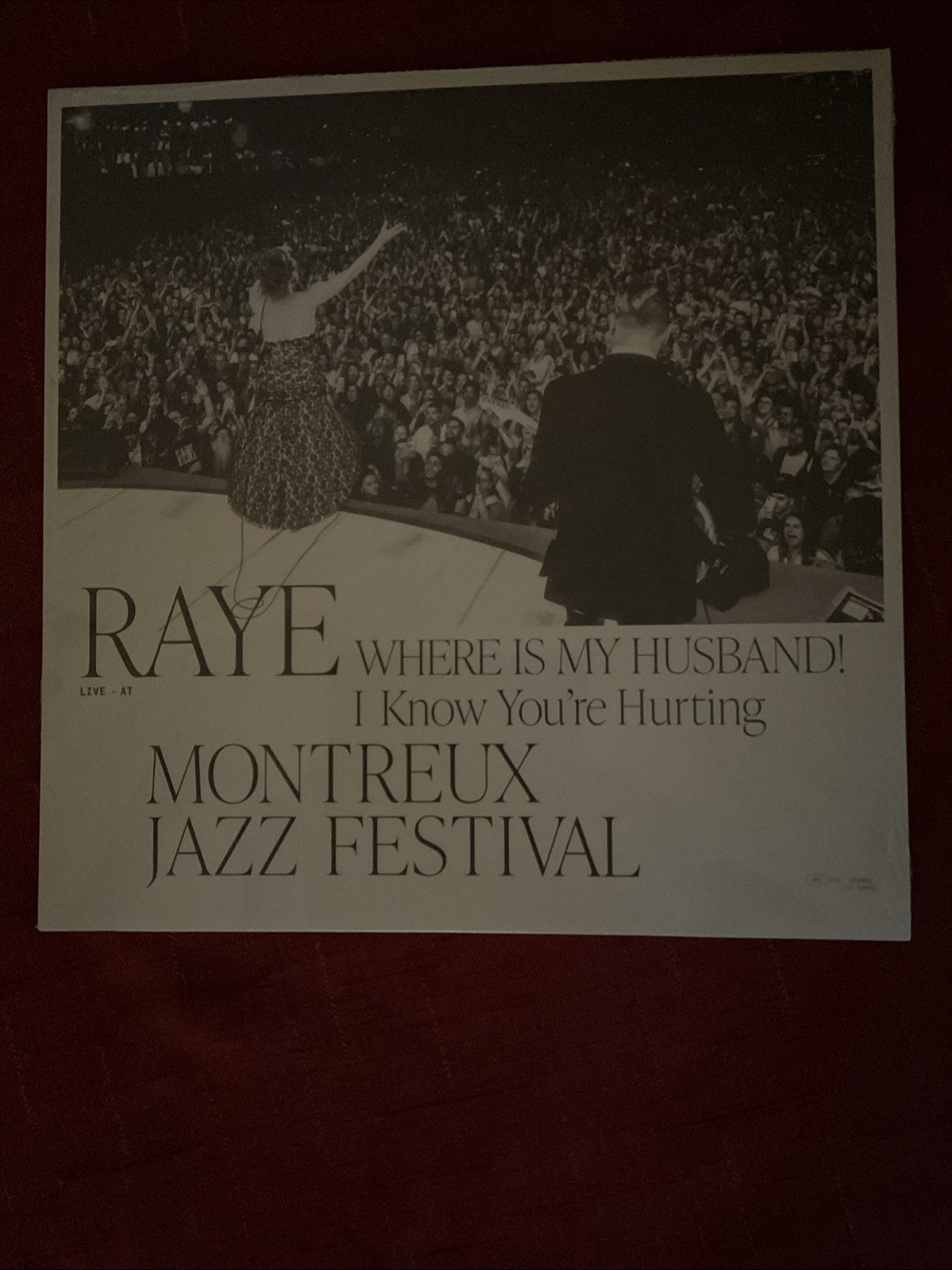 RAYE Where Is My Husband I Know You’re Hurting Clear Vinyl Montreux Jazz Fest