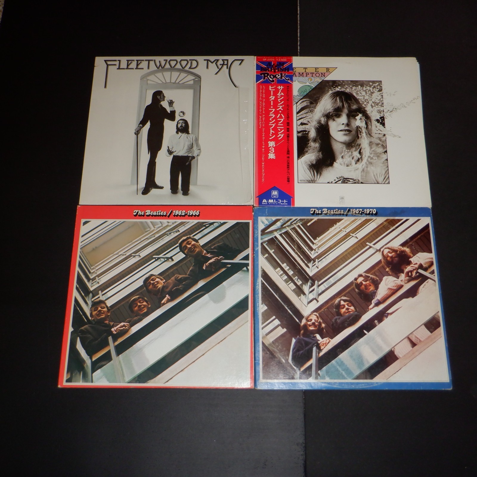 ROCK vinyl LOT x6 THE BEATLES x4 RED/BLUE Fleetwood Mac RUMOURS Frampton JAPAN