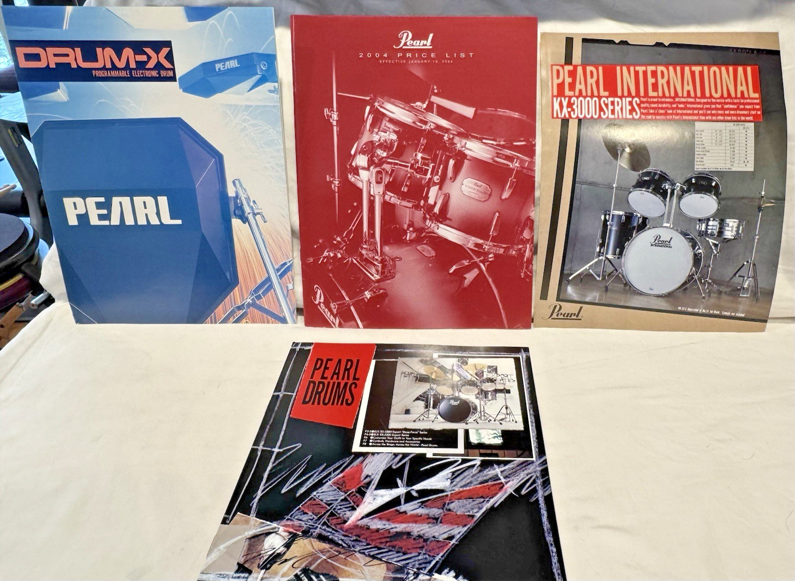 Pearl Drums - Vintage Brochures, Flyers, Price List - 1980's - early 2000's