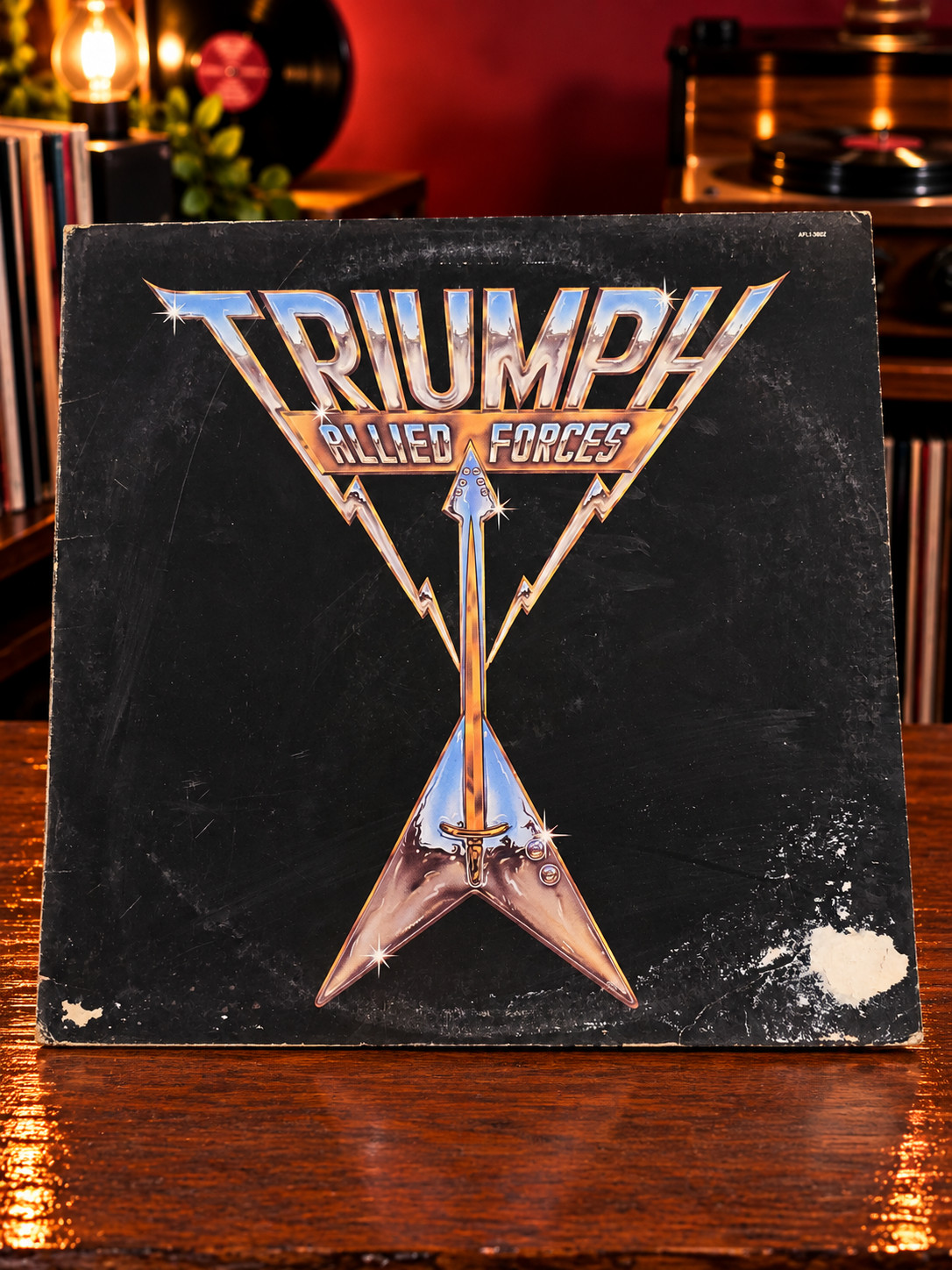 Triumph Allied Forces 1981 RCA AFL1-3902 Vinyl LP Hard Rock Stereo