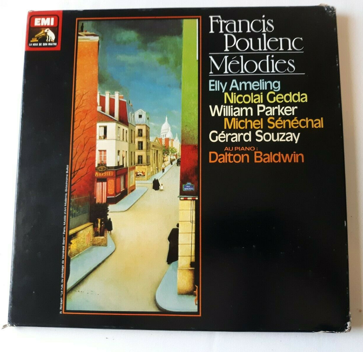 Poulenc Melodies (Songs) EMI French pressing, box set 5 LPs + book, near mint 