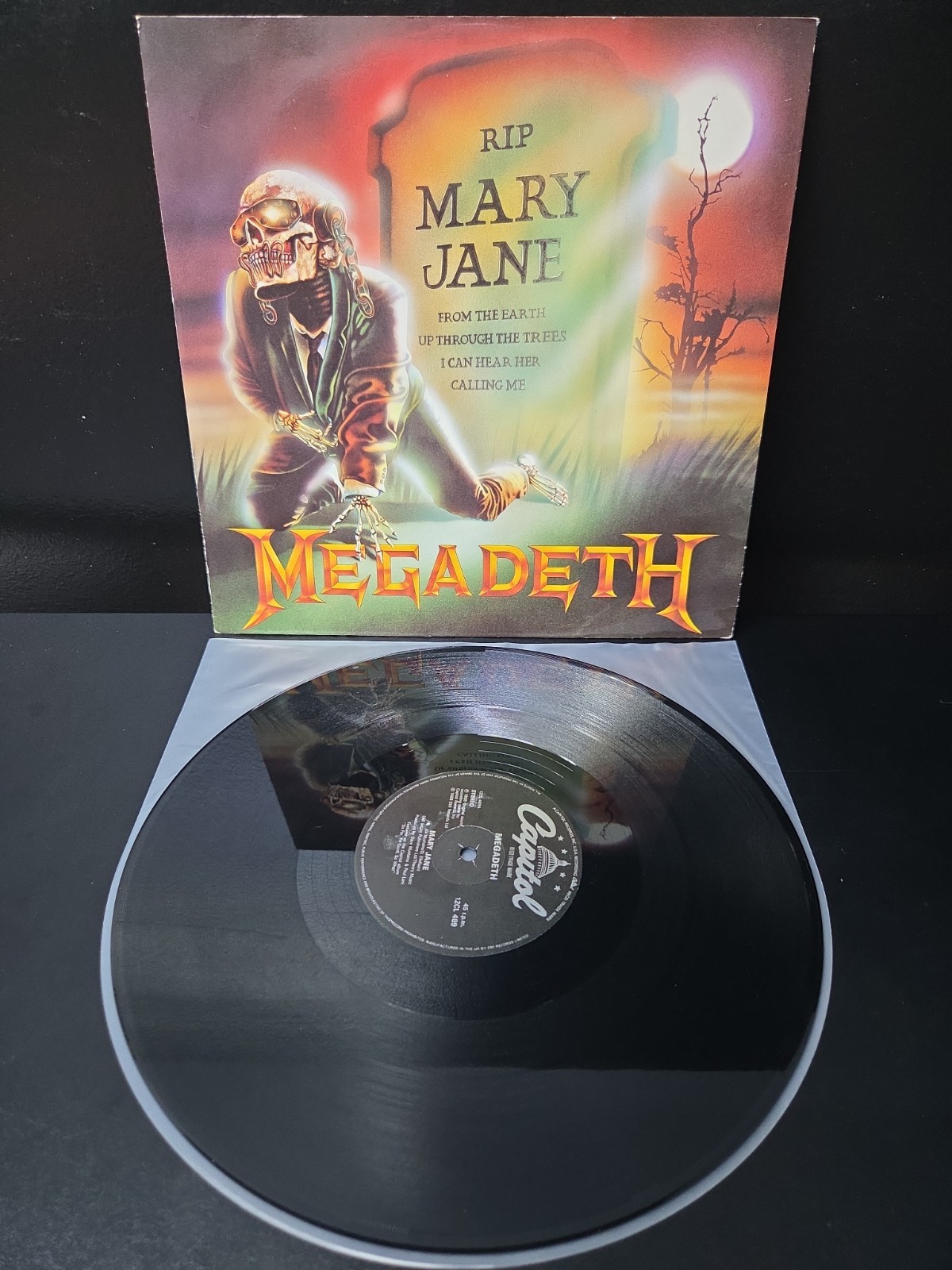 Megadeth Mary Jane 12' Single Vinyl OG 1988 1st UK Press EX/EX Wax