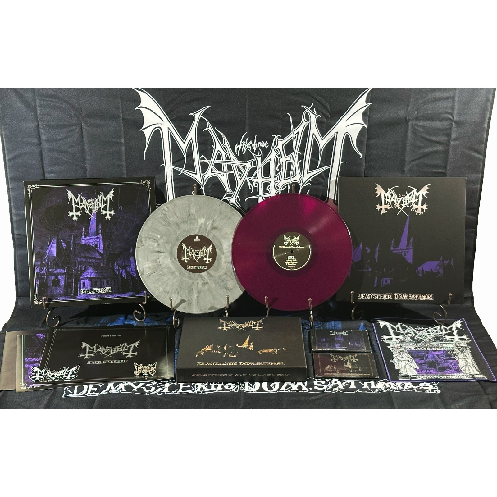 MAYHEM De Mysteriis Dom Sathanas + Life Eternal LP Vinyls + CD Box/CD's/DVD...