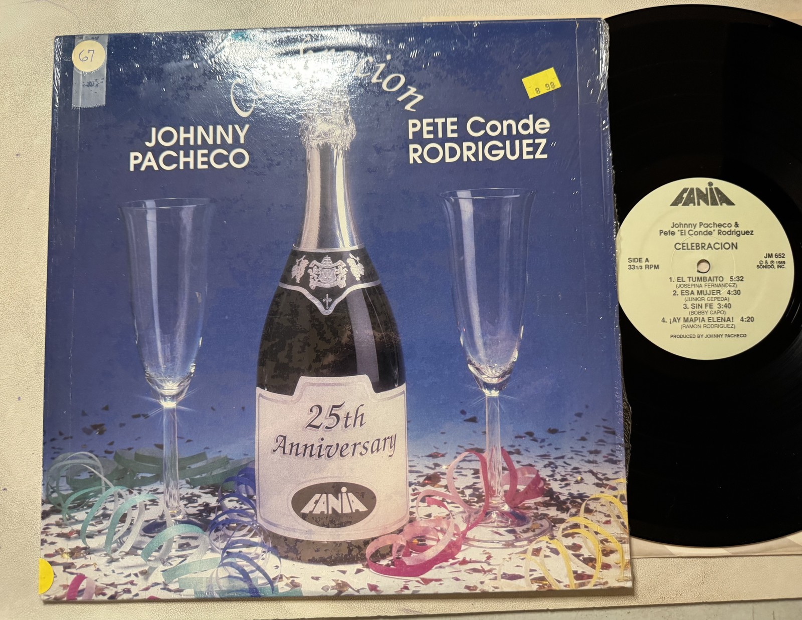 Johnny Pacheco & Pete Conde Rodriguez* - Celebracion (LP, Album) 1989 Fania Reco