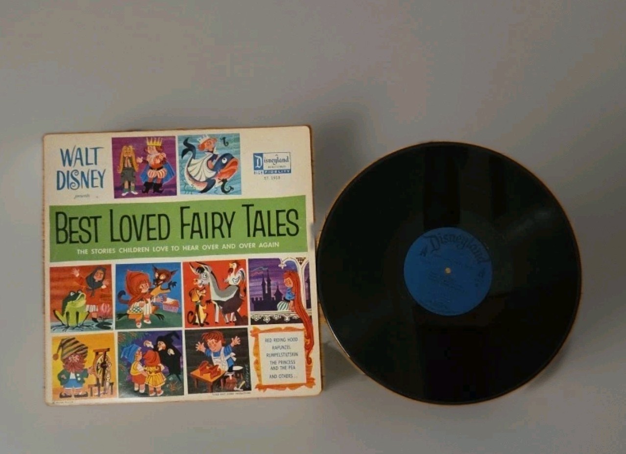 VTG 1963 Walt Disney Best Loved Fairy Tales Vinyl LP ST 1918 Record Album
