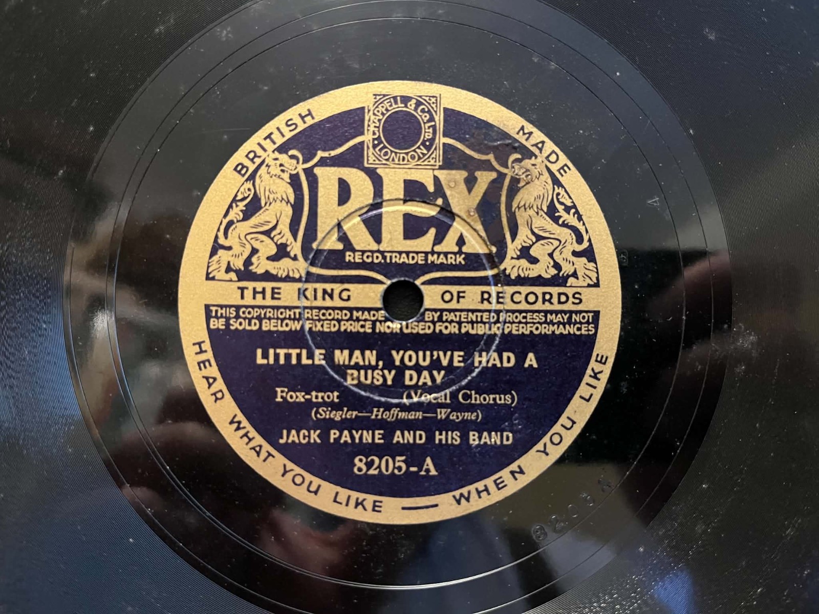 Jack Payne - Little Man, You\'ve Had a Busy Day/Moon Country (78 RPM)