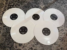 Lot Of 5 WHITE Colored 12” Vinyl Lps Records Home Decor / Arts & Crafts RR LOT picture