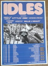 Idles + Battles - live band music show 2024 promotional tour concert gig poster picture