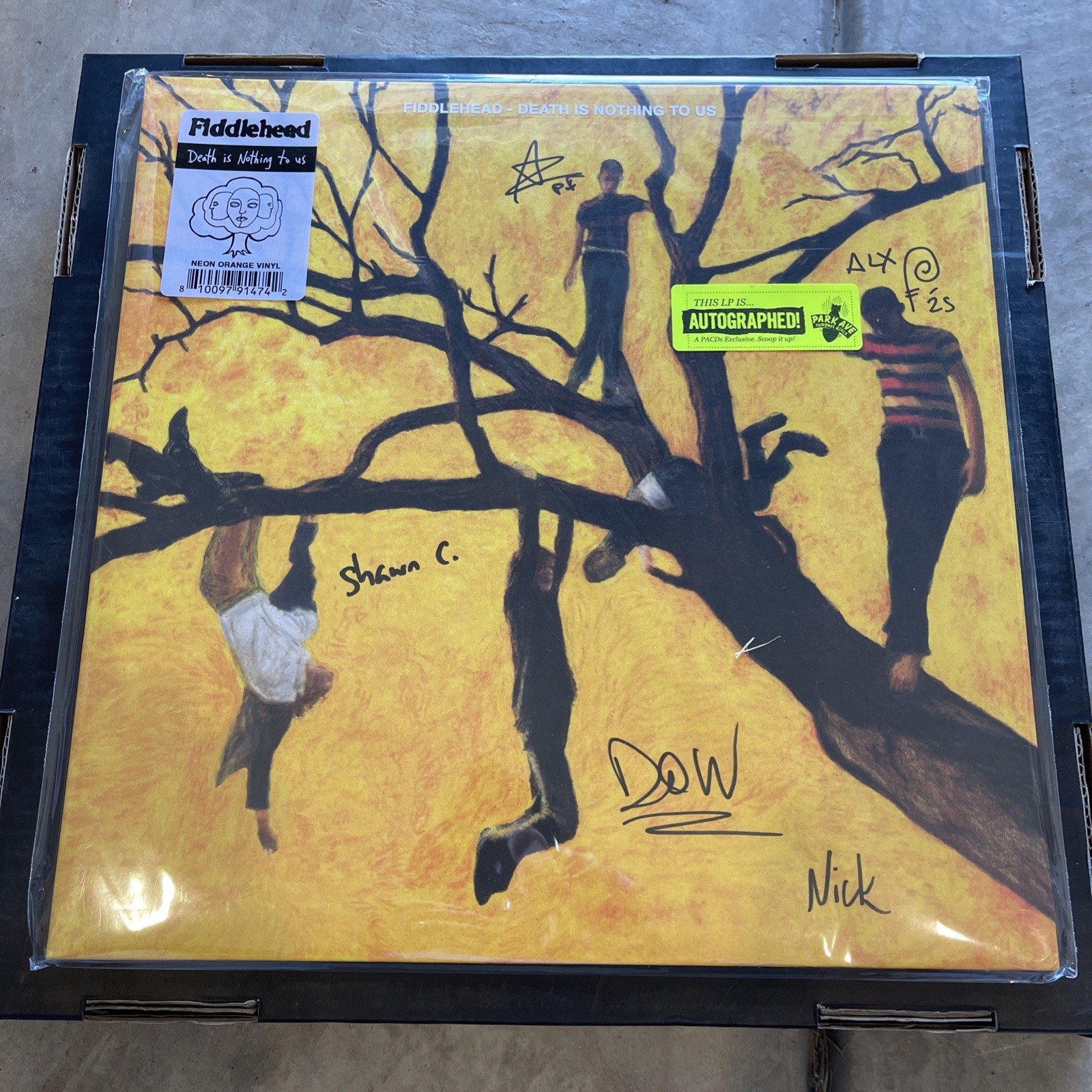Fiddlehead Death Is Nothing To Us DINTU JACKET SIGNED Orange Vinyl LP