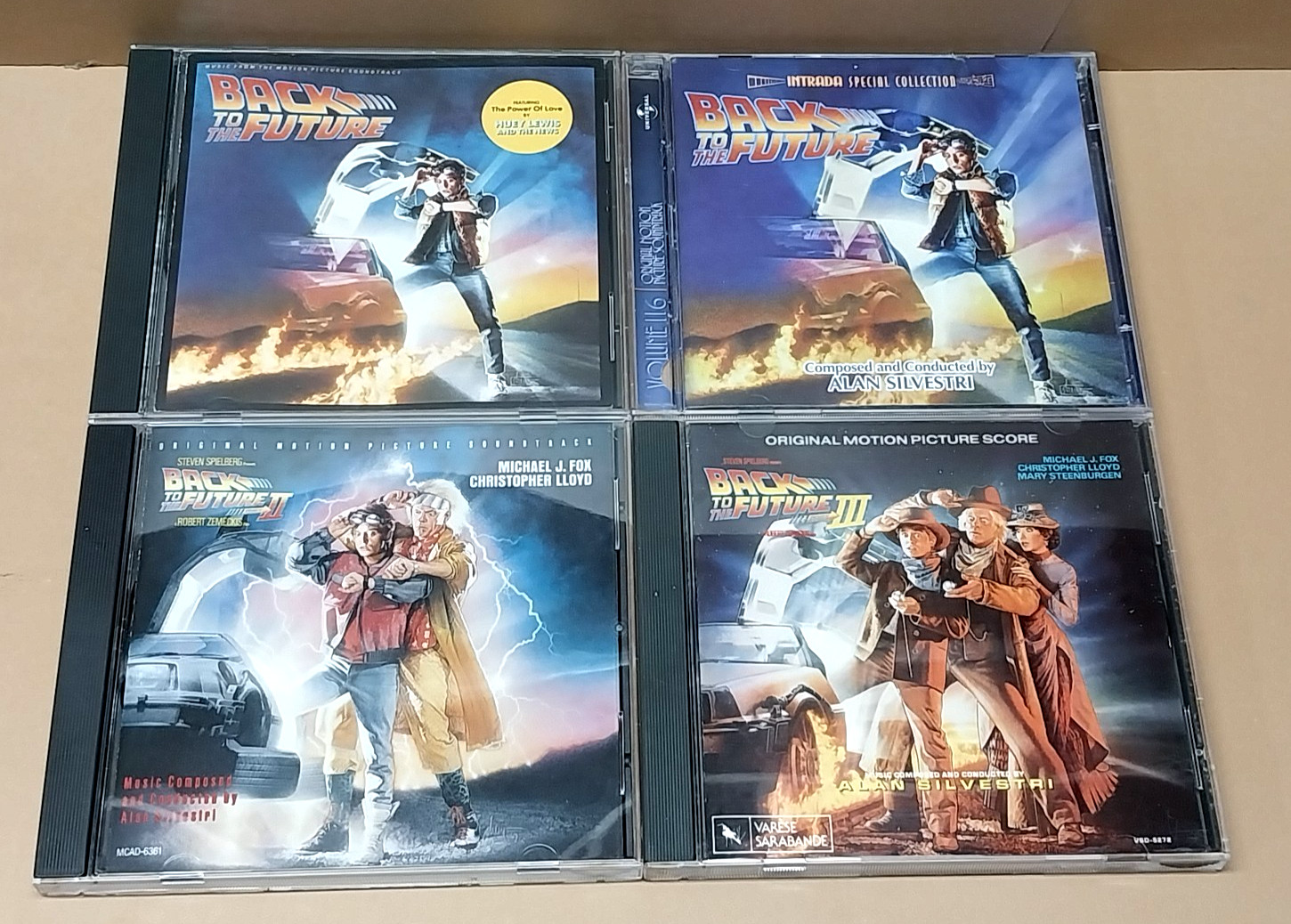 Back To The Future Trilogy 4 CD Soundtrack Lot Intrada/Alan Silvestri/II/III/2/3