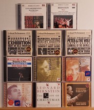 Leonard Bernstein CD collection, 11 different titles, great addittion picture