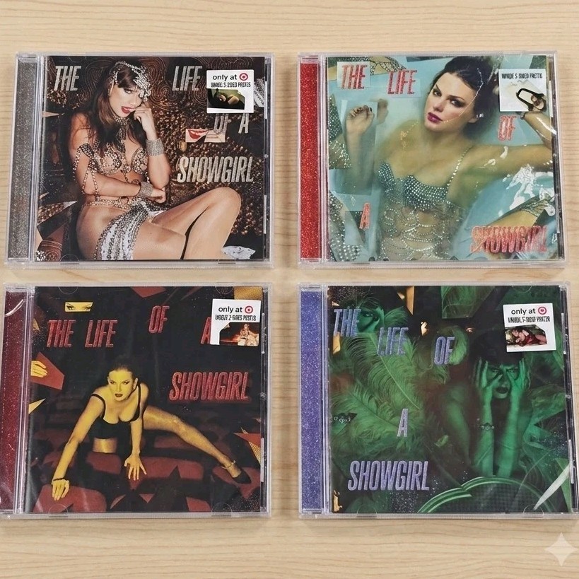 *4x Taylor Swift The Life of a Showgirl CD & Posters Sealed Target Excl Cracked*