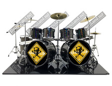 Mini Drum set Pantera Vinnie paul tribute miniature model scale 1:4 batteria kit picture